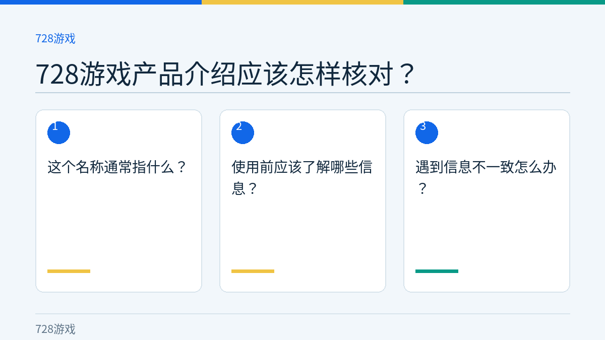 728游戏产品介绍应该怎样核对？的三个核对步骤示意图