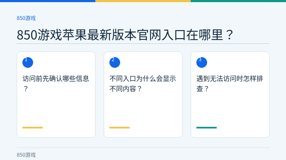 850游戏苹果最新版本官网入口在哪里？的三个核对步骤示意图