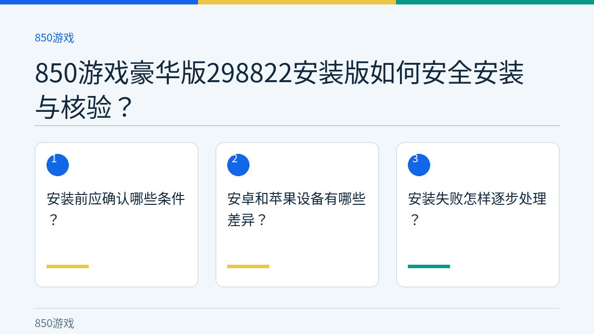 850游戏豪华版298822安装版如何安全安装与核验？的三个核对步骤示意图