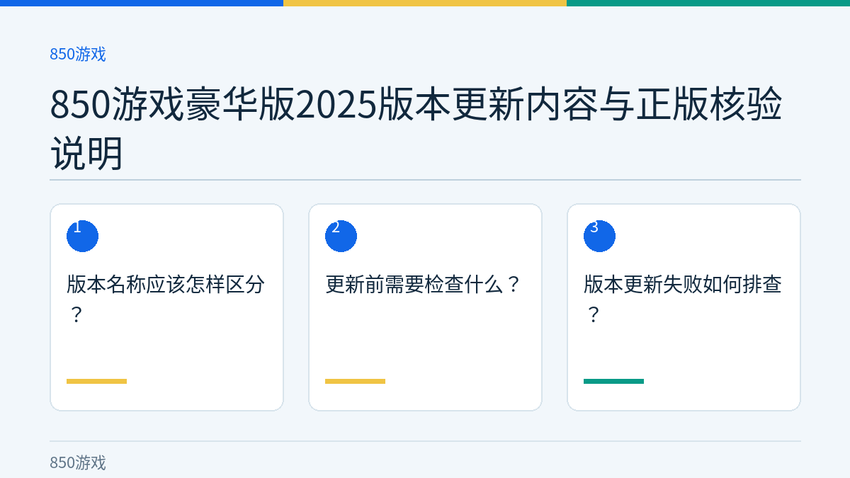 850游戏豪华版2025版本更新内容与正版下载核验方法的三个核对步骤示意图