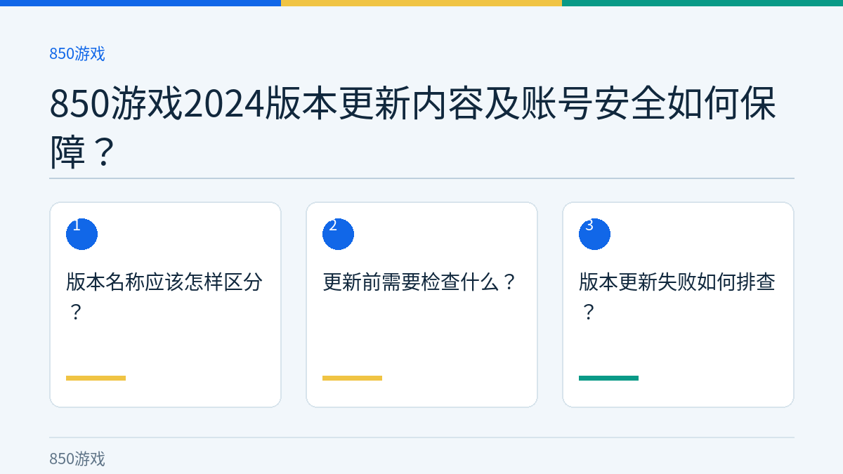 850游戏2024版本更新内容及账号安全如何保障？的三个核对步骤示意图